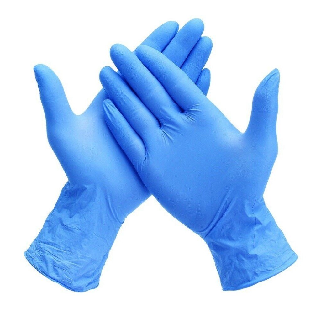 covid blue gloves