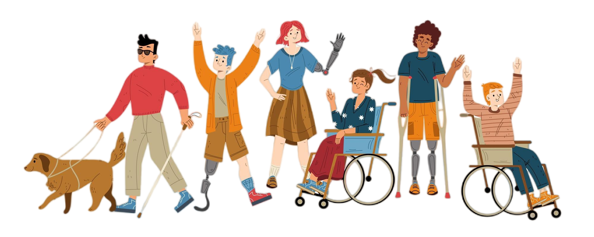 people-with-different-disabilities-waving-hands