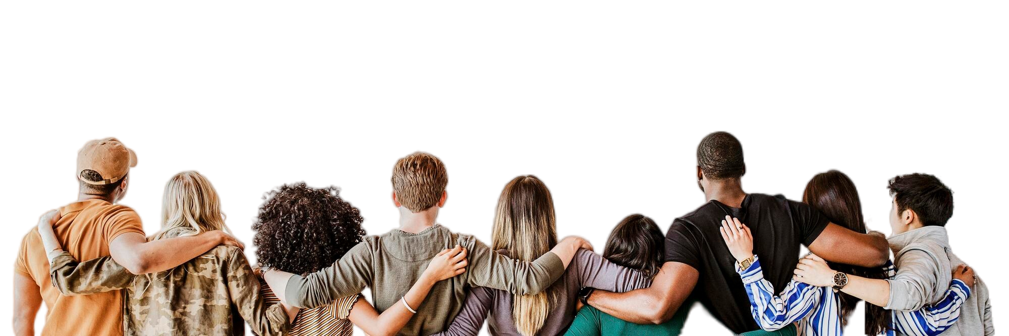 rearview-diverse-people-hugging-each-other
